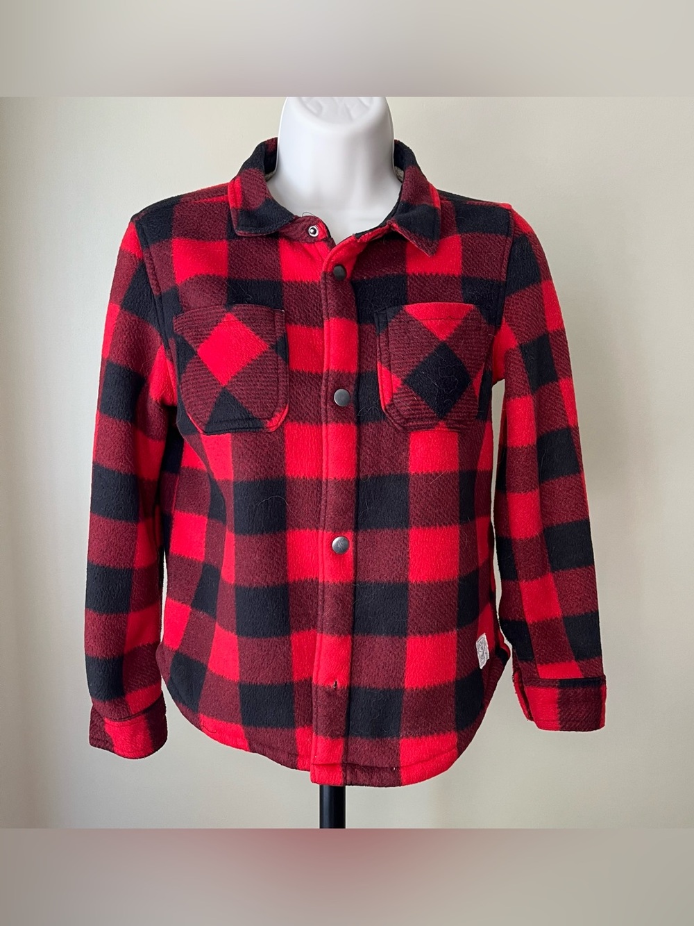 Original Weatherproof Vintage Boys Fleece Plaid Jacket Size S 7/8
